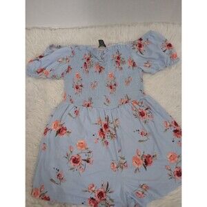 Rue 21 Blue Floral Women's Romper Size Large